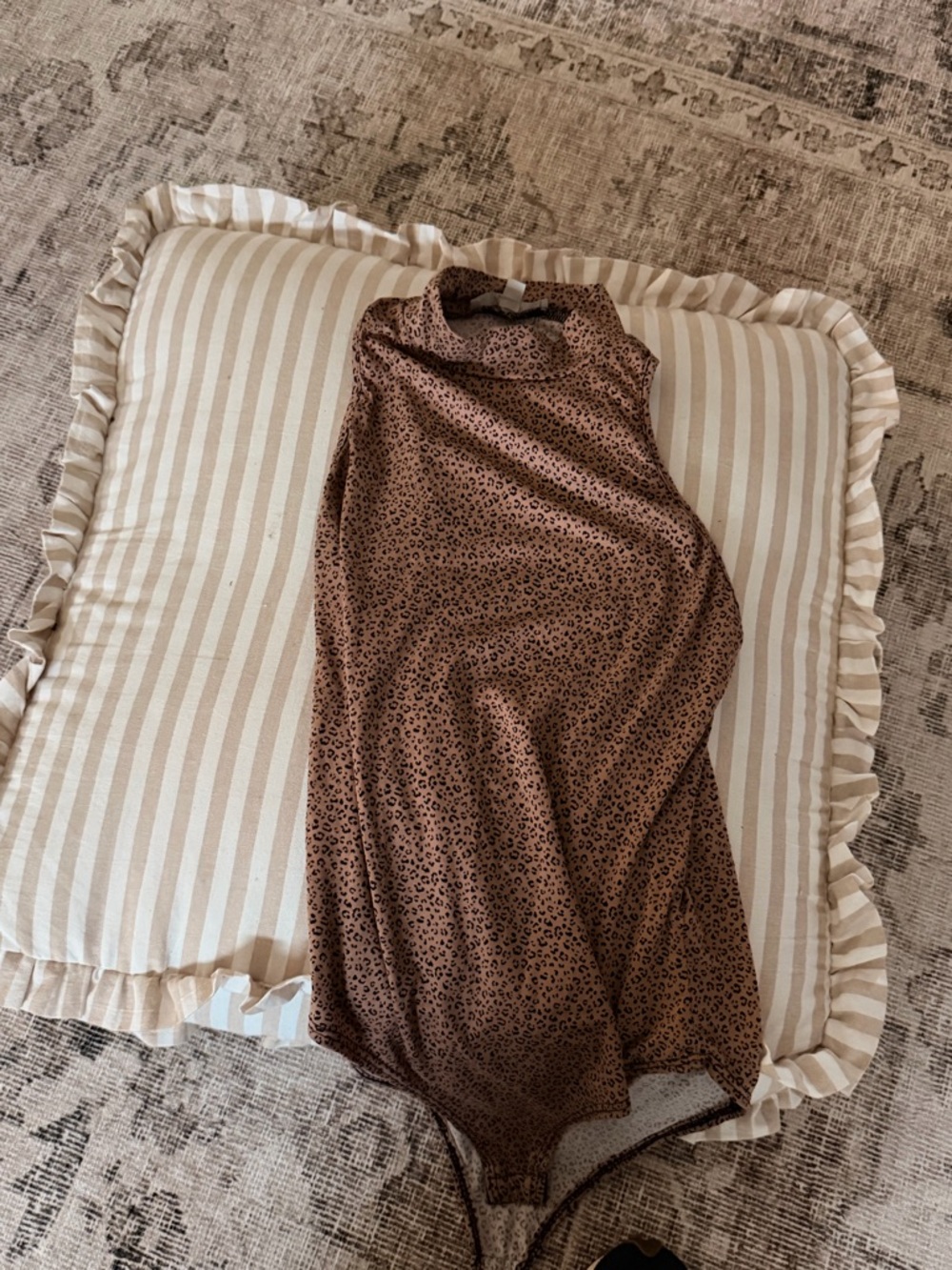 Brown Leopard Print Bodysuit